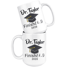 Load image into Gallery viewer, Personalized Ed.D Graduation Mug - Finish Ed.D With Grad Cap
