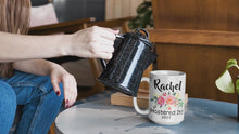 Load and play video in Gallery viewer, Custom Masters Degree Mug - Pink Flowers