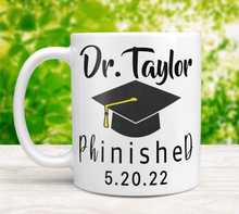 Load image into Gallery viewer, Custom PHD Mug With Black Hat