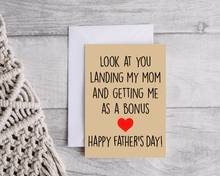 Load image into Gallery viewer, Father's day card for step dads
