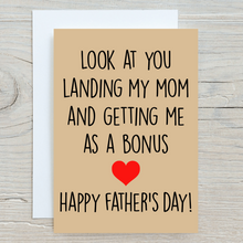 Load image into Gallery viewer, Step Dad Card Gift From Daughter