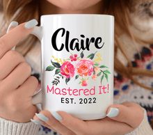 Load image into Gallery viewer, Masters Degree Graduation Gift With Pink Flowers