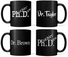 Load image into Gallery viewer, Black PHD Graduation Mug - Phucking Done