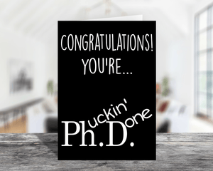 Funny PHD Graduation Card