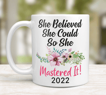Load image into Gallery viewer, She Believed She Could So She Mastered It! - Purple Flowers