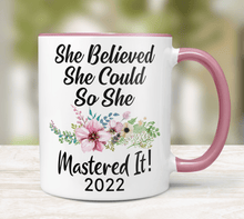 Load image into Gallery viewer, She Believed She Could So She Mastered It! - Purple Flowers