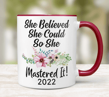 Load image into Gallery viewer, She Believed She Could So She Mastered It! - Purple Flowers