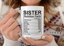 Load image into Gallery viewer, 15oz sister nutrition facts