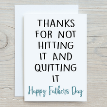 Load image into Gallery viewer, Funny Father's Day Card Thanks Dad