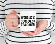 Load image into Gallery viewer, Worlds best teacher mug