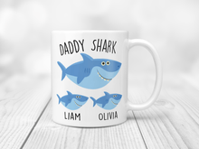 Load image into Gallery viewer, daddy shark fathers day mug
