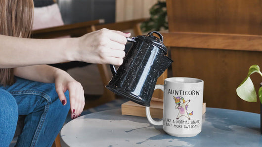 mug with unicorn for sunts