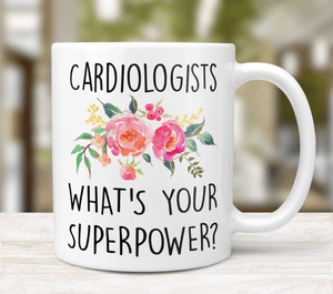 cardiologists mug with flowers