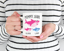 Load image into Gallery viewer, Mommy shark do do mug
