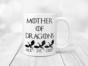 custom mother of dragons mug