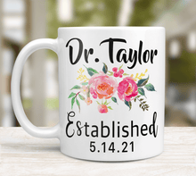 Load image into Gallery viewer, custom doctor gift mug with graduation date
