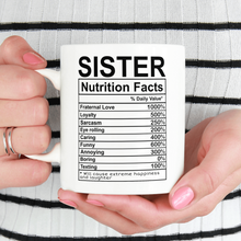 Load image into Gallery viewer, Sister nutrition facts mugs
