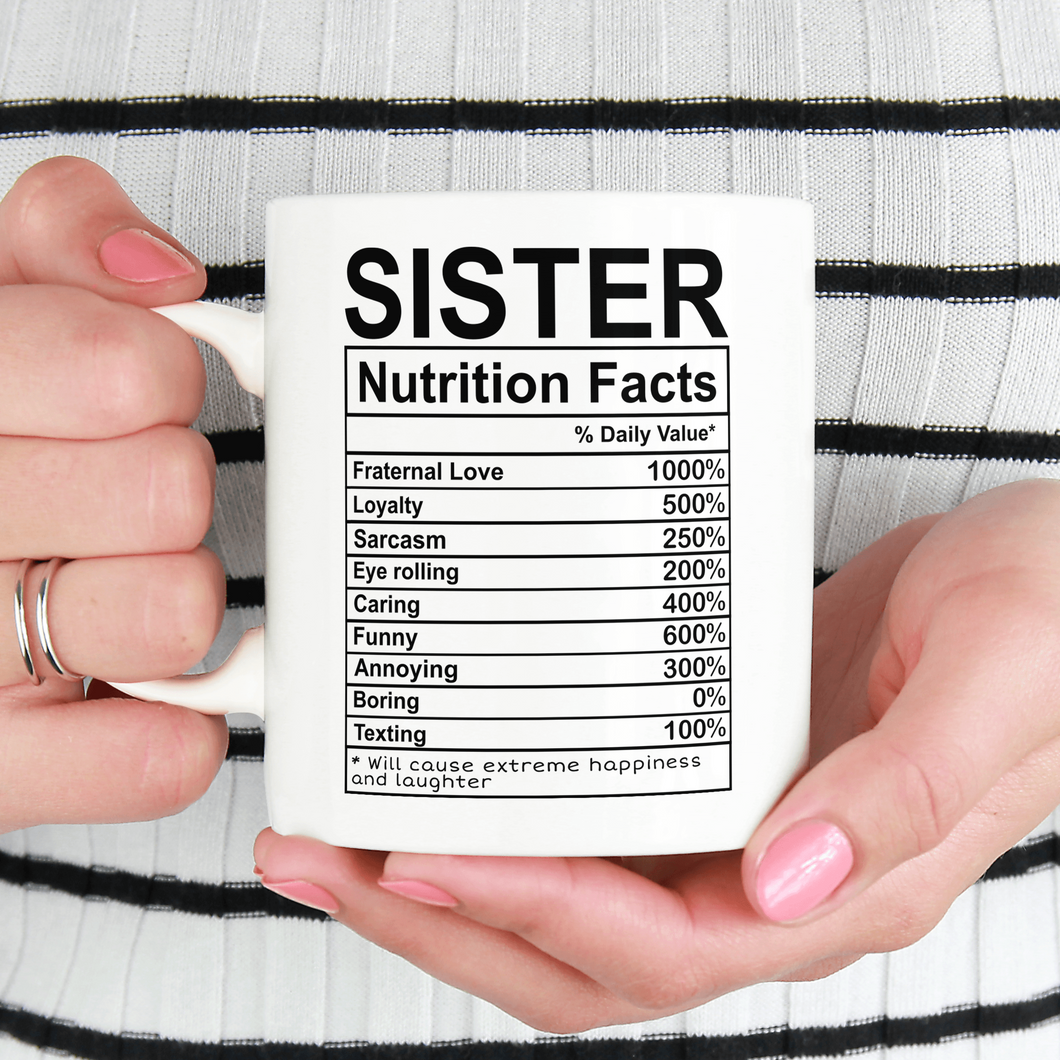 Sister nutrition facts mugs