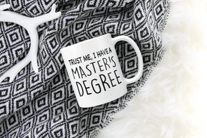 masters degree graduation degree gift mug